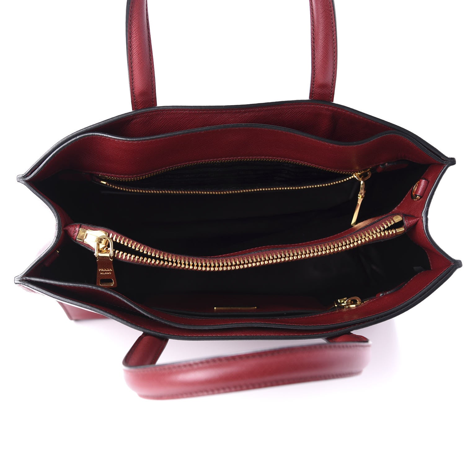 Prada Saffiano Soft Tote Cherry 5 of 10