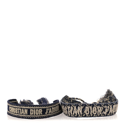 Christian Dior Woven Cotton J'Adior Friendship Bracelet Set Navy 5 of 7