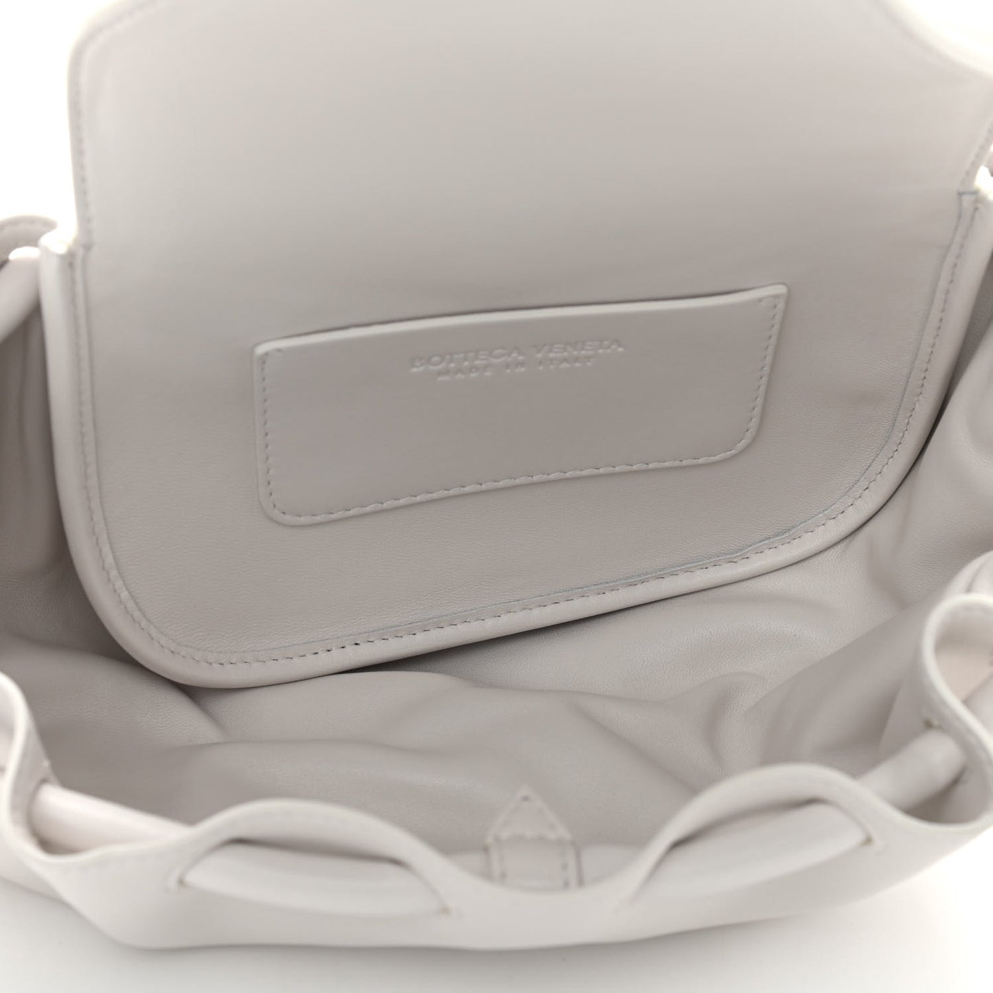 Lambskin Small Beak Triangle Flap Shoulder Bag Chalk