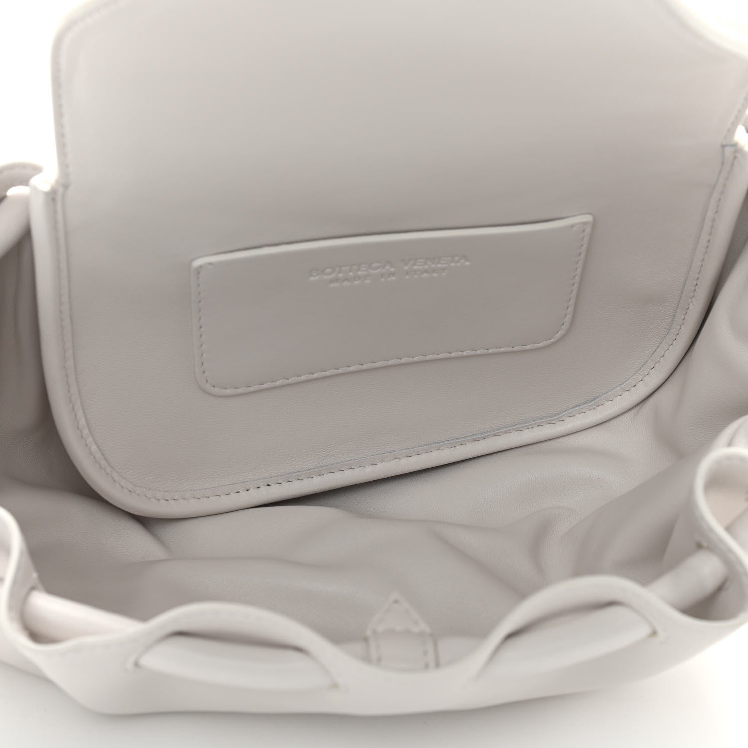 Bottega Veneta Lambskin Small Beak Triangle Flap Shoulder Bag Chalk 5 of 10