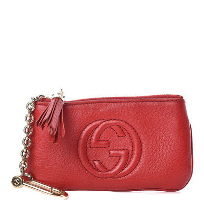 Gucci Pebbled Calfskin Soho Key Case Red 1 of 9