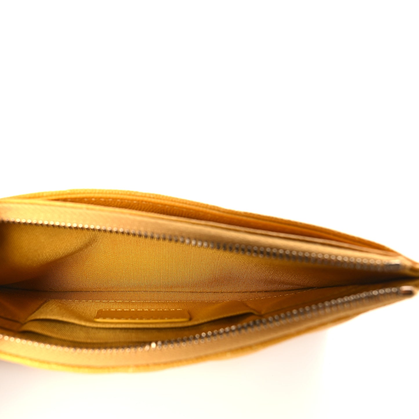 Caviar Quilted Classic Zip Pouch Yellow