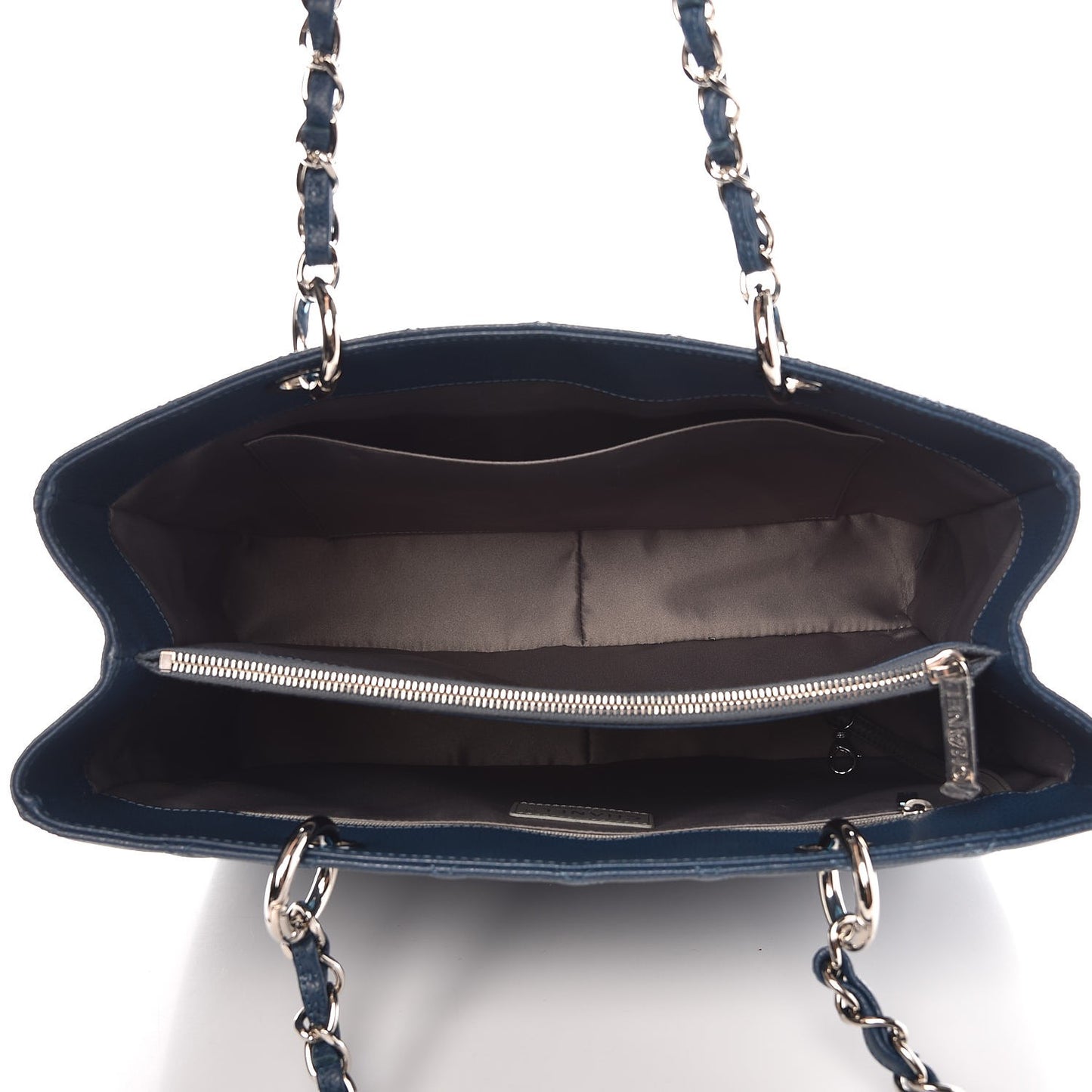 Caviar Quilted Grand Shopping Tote GST Dark Blue