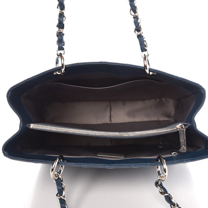Chanel Caviar Quilted Grand Shopping Tote GST Dark Blue 5 of 8