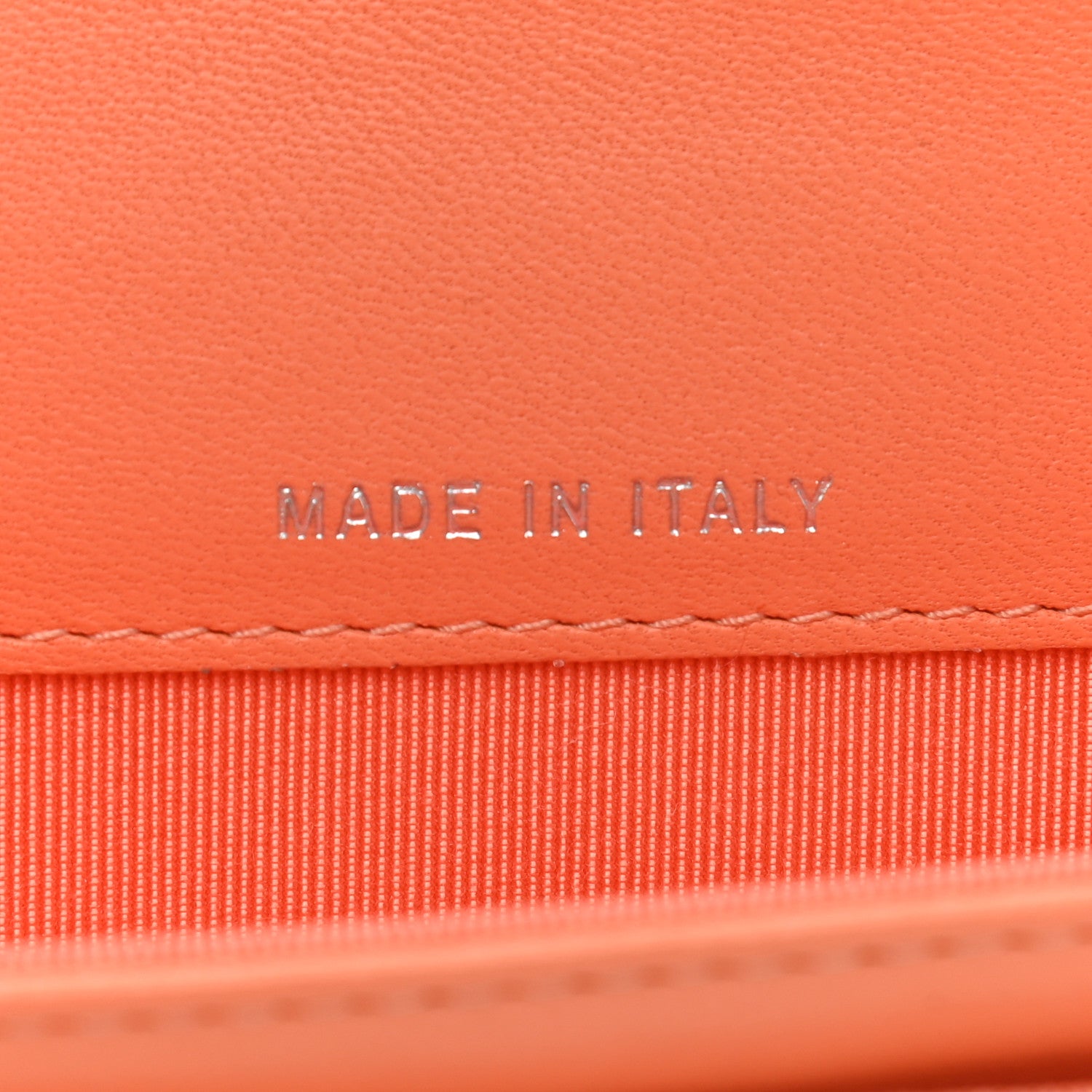 Chanel Lambskin Quilted Flap Card Holder Wallet Orange 7 of 8