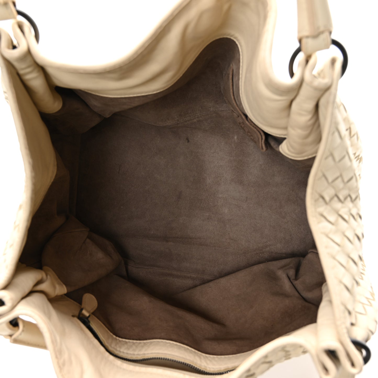 Nappa Intrecciato Parachute Bag White