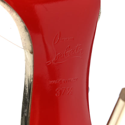 Christian Louboutin Mini Glitter PVC Specchio Optisexy 100 Pumps 37.5 Ivory Light Gold 6 of 7