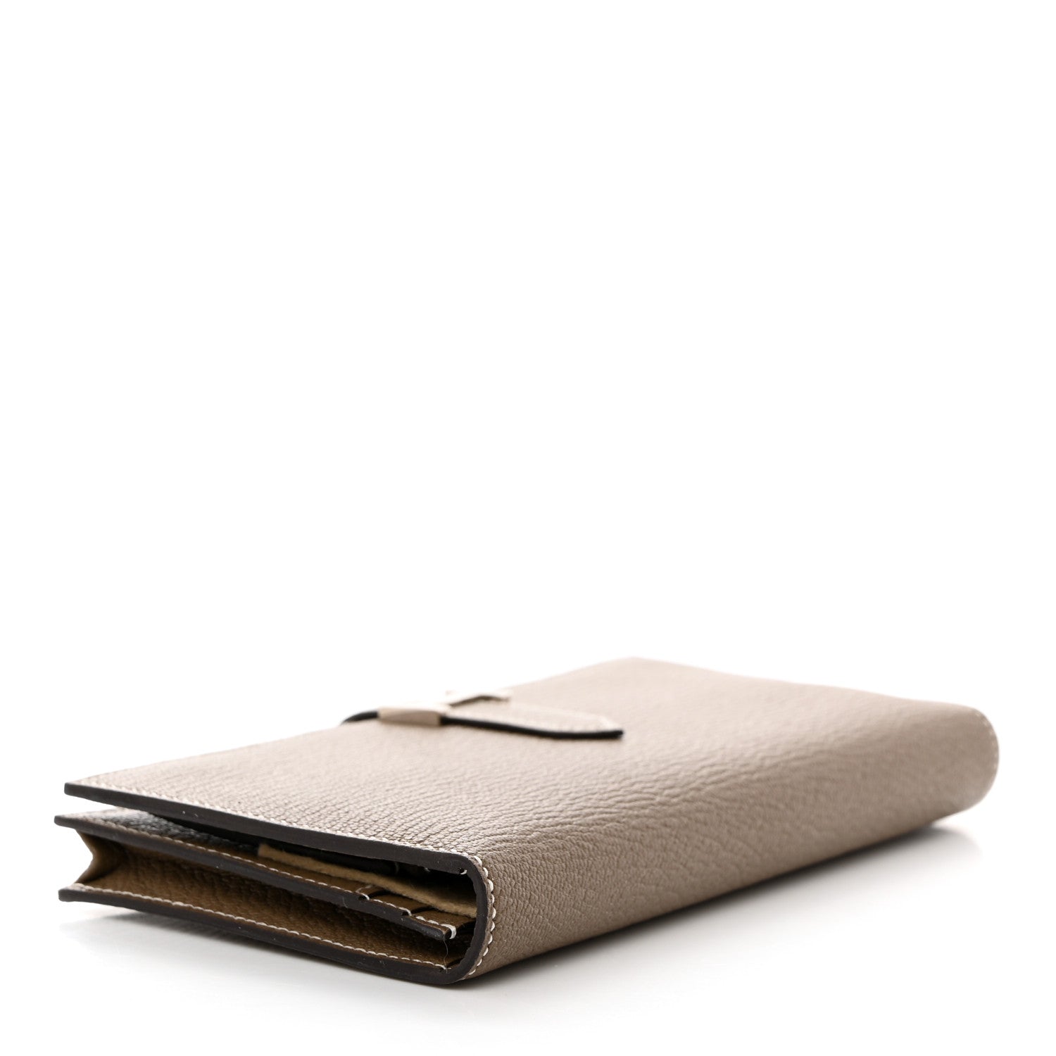 Hermes Chevre Mysore Bearn Gusset Wallet Etoupe 4 of 8