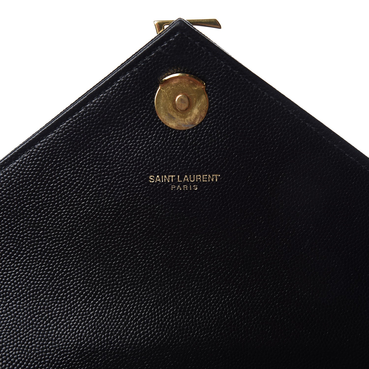 Saint Laurent Grain De Poudre Matelasse Chevron Large Monogram Satchel Black 10 of 11