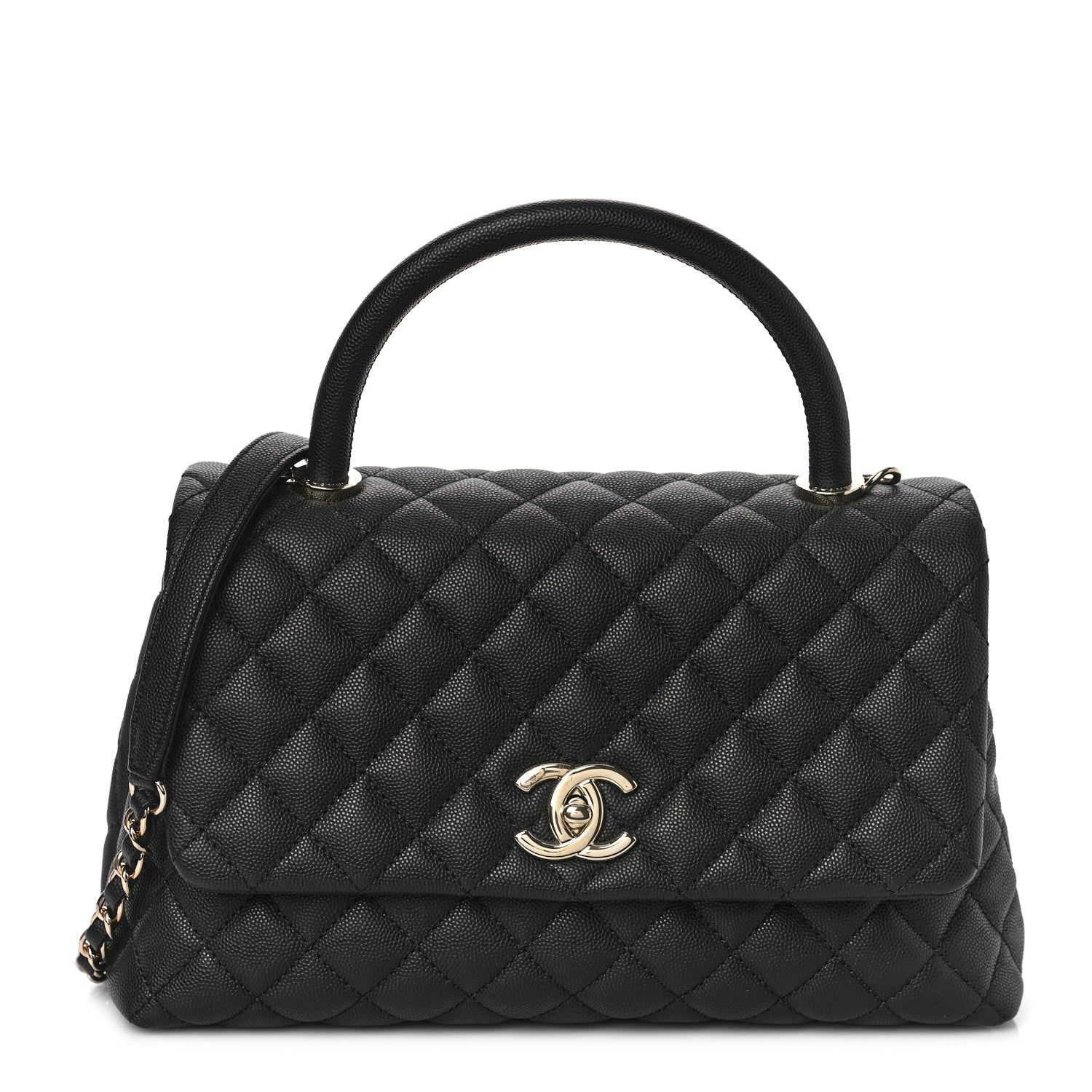 Chanel Caviar Quilted Small Coco Handle Flap Black 1 of 9