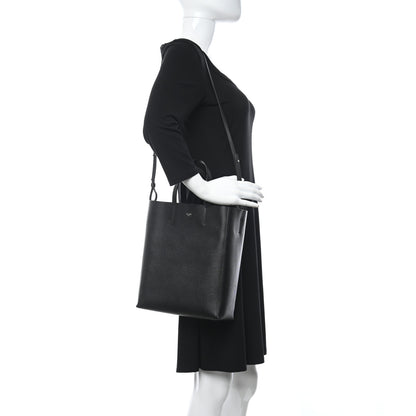 Celine Grained Calfskin Small Vertical Cabas Black 2 of 12