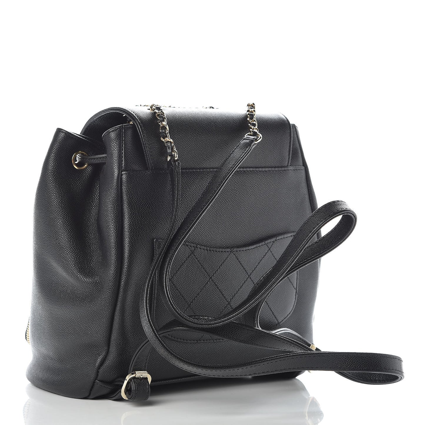 Caviar Quilted Business Affinity Backpack Black