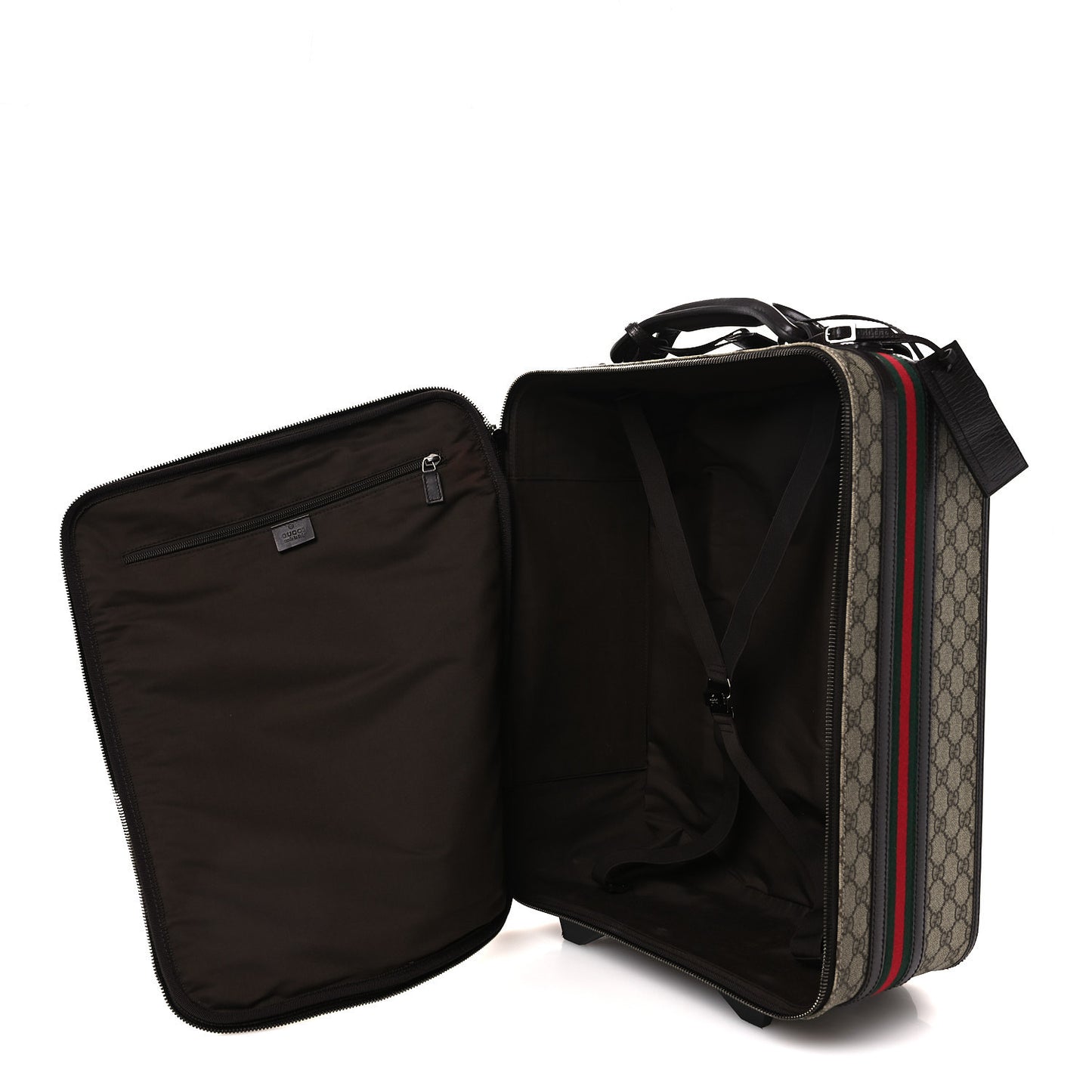 GG Plus Monogram Small Web Trolley Brown