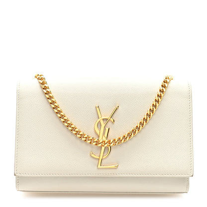 Saint Laurent Grain De Poudre Small Monogram Kate Satchel Crema Soft 1 of 9