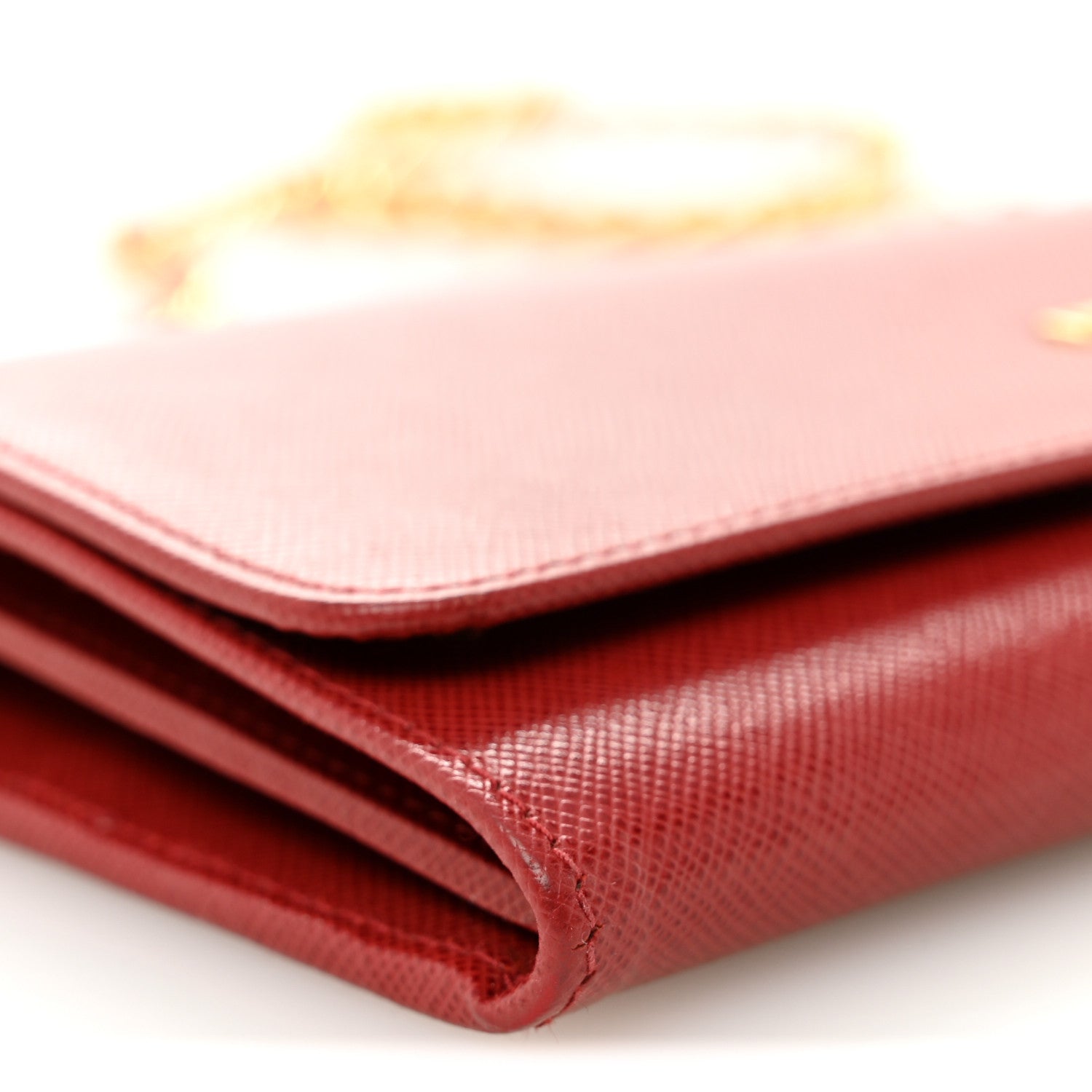 Prada Saffiano Wallet on Chain Fuoco 8 of 9