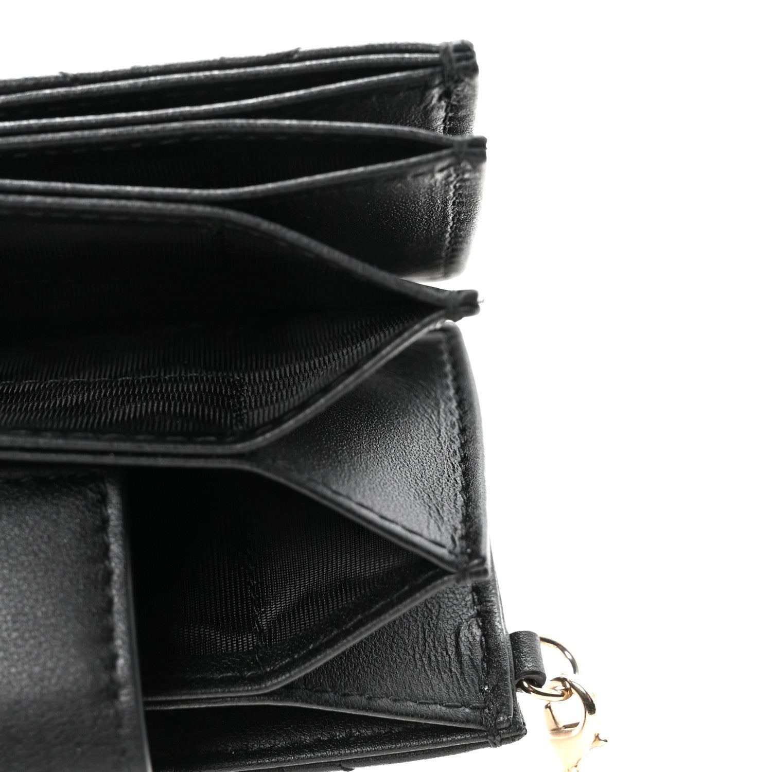 Christian Dior Lambskin Cannage Lady Dior Jasmine 5-Gusset Card Holder Black 5 of 7