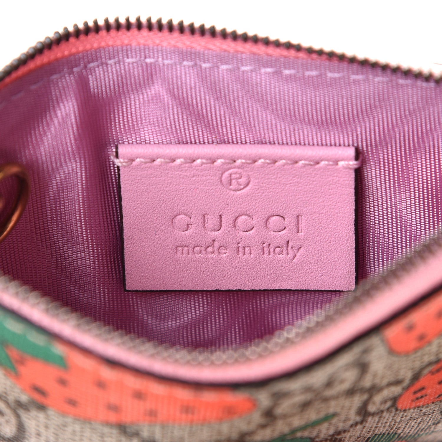 Gucci GG Supreme Monogram Strawberry Key Case 6 of 8