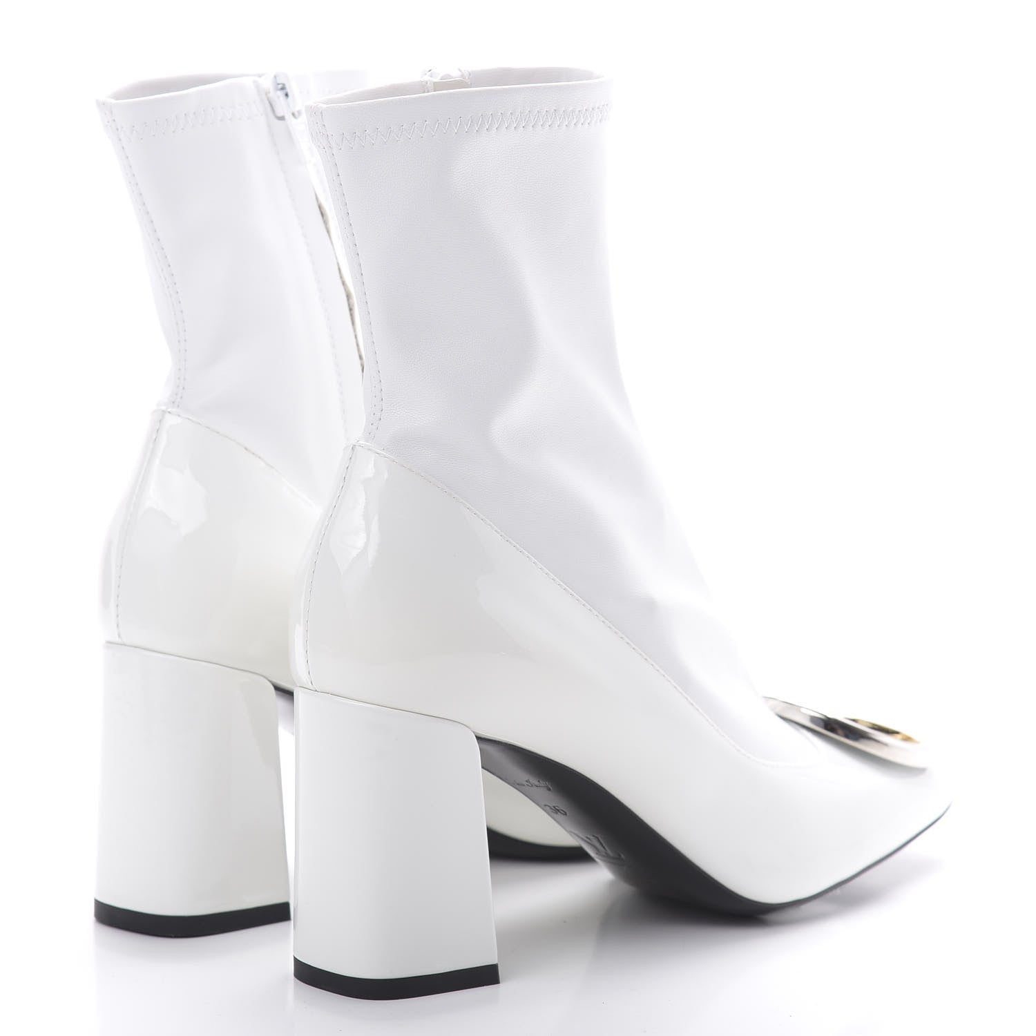Louis Vuitton Patent Madeleine Ankle Boots 36 White 4 of 7