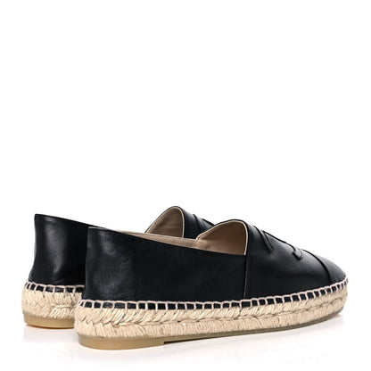 Chanel Lambskin CC Espadrilles 37 Black 4 of 10