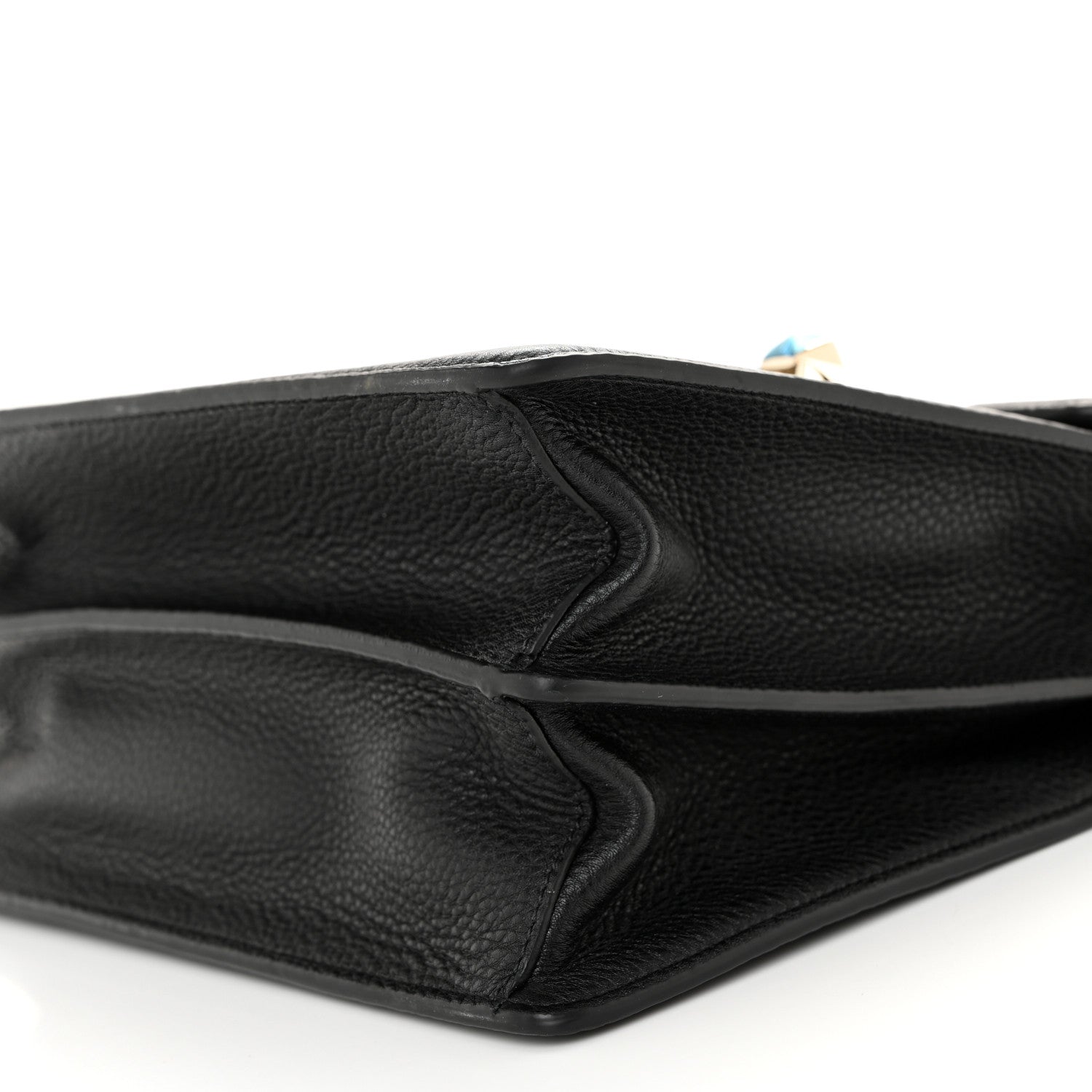 Valentino Garavani Grainy Calfskin Embossed VLTN Uptown Top Handle Bag Black 9 of 10