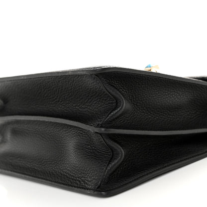 Valentino Garavani Grainy Calfskin Embossed VLTN Uptown Top Handle Bag Black 9 of 10