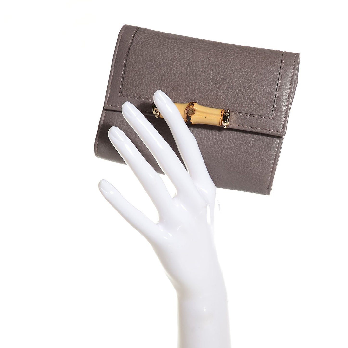 Calfskin Bamboo Medium Wallet Mauve