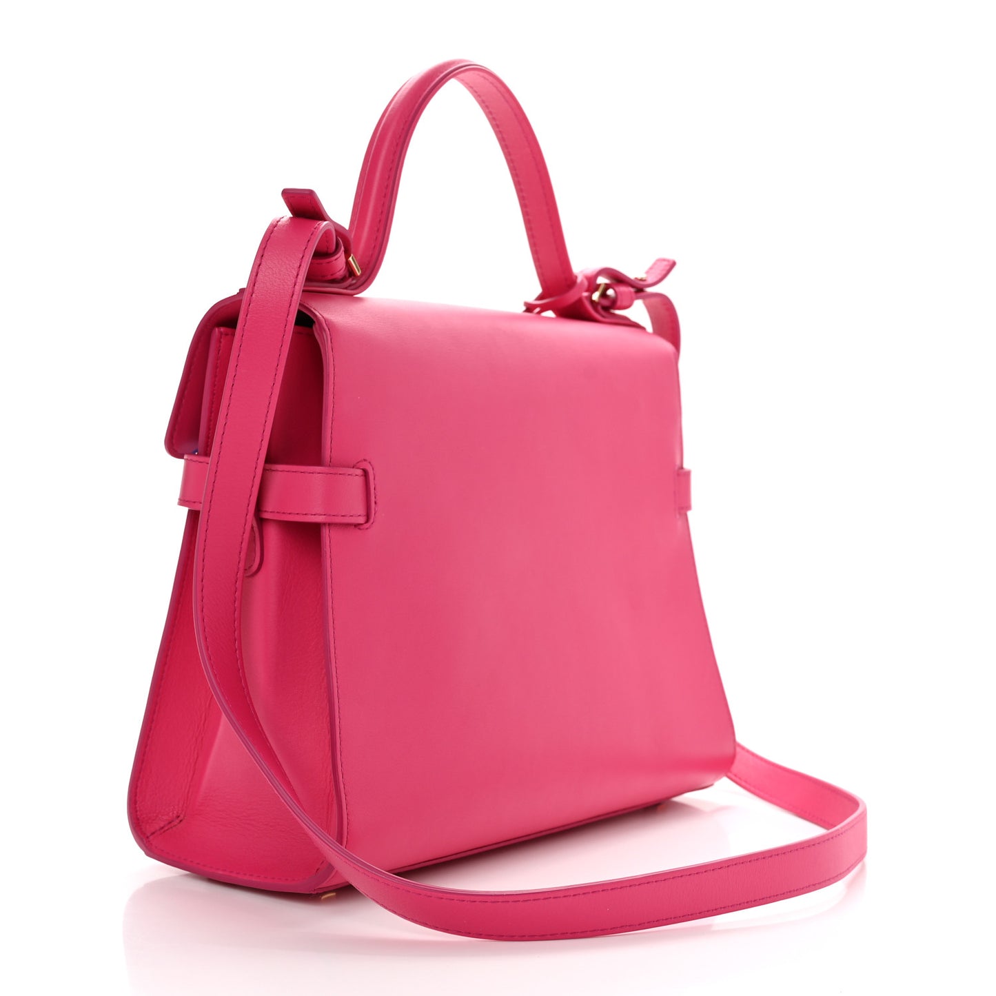 Calfskin MM Tempete Satchel Fuchsia
