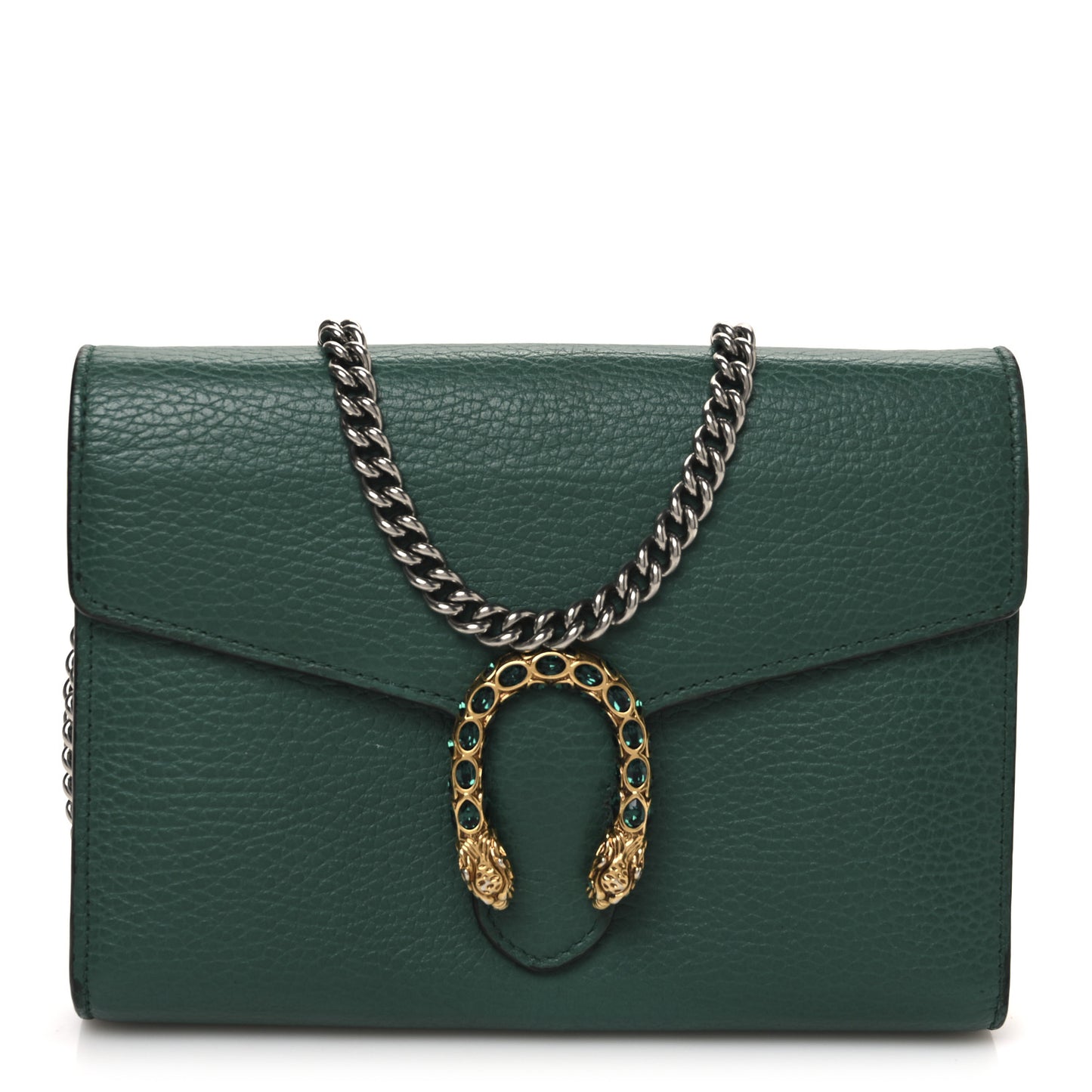 Calfskin Mini Dionysus Chain Wallet Emerald