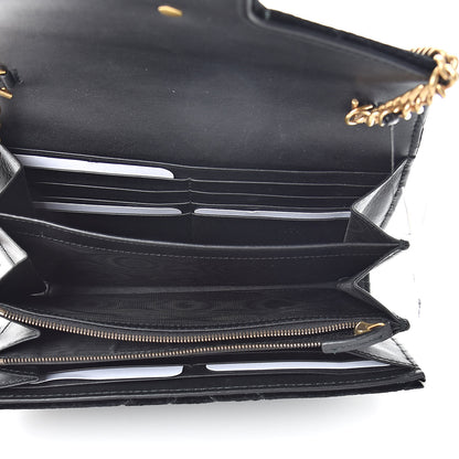 Gucci Velvet Matelasse GG Marmont Chain Wallet Black 12 of 12