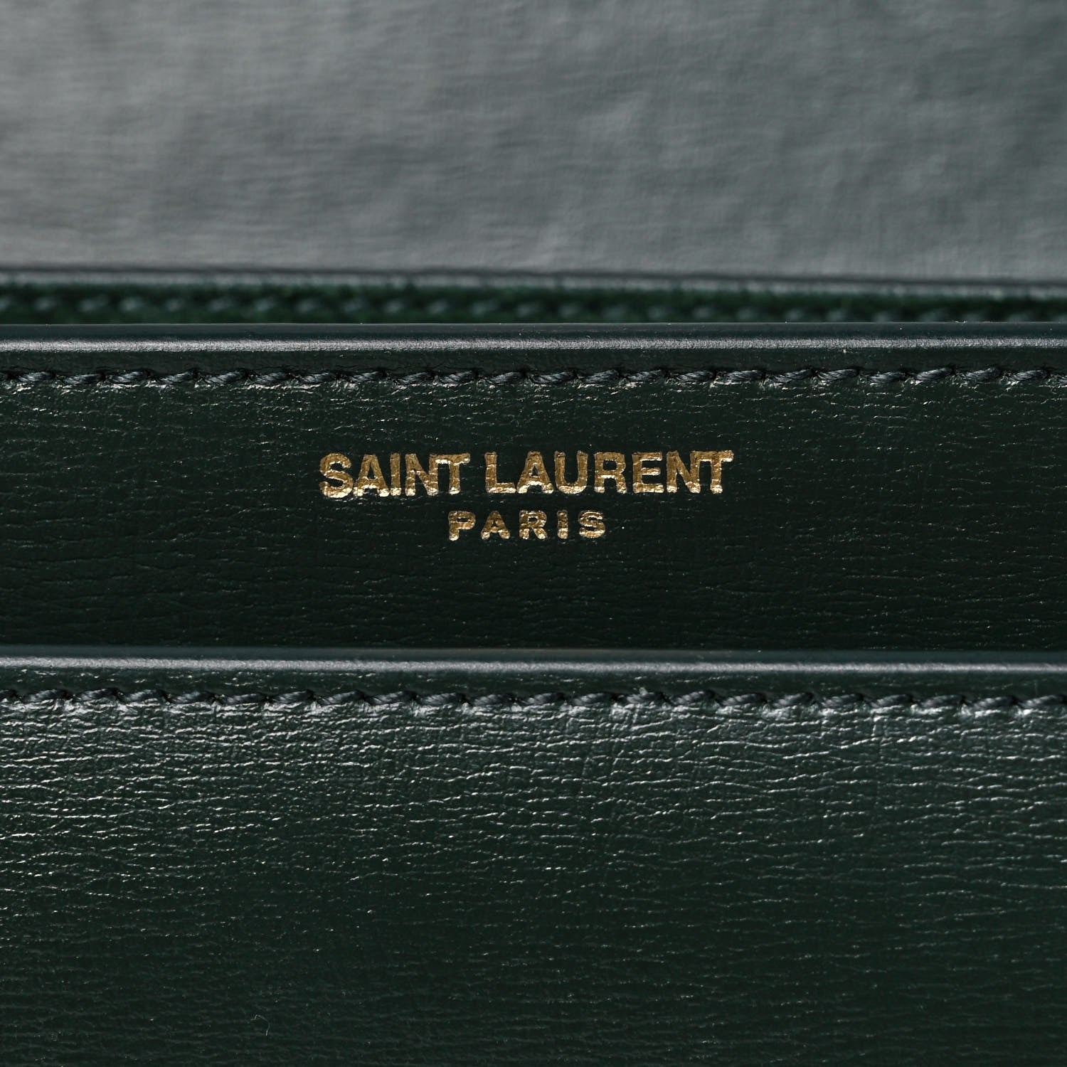 Saint Laurent Calfskin Medium Monogram Sunset Dark Green 6 of 15