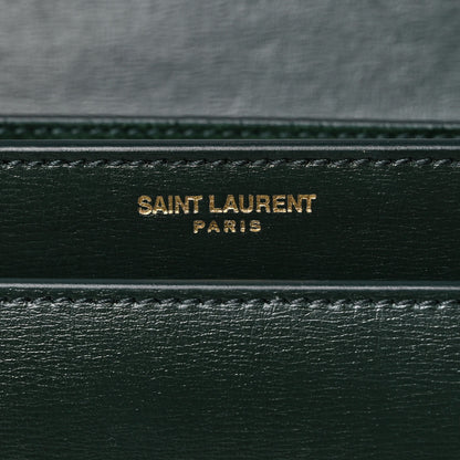 Saint Laurent Calfskin Medium Monogram Sunset Dark Green 6 of 15