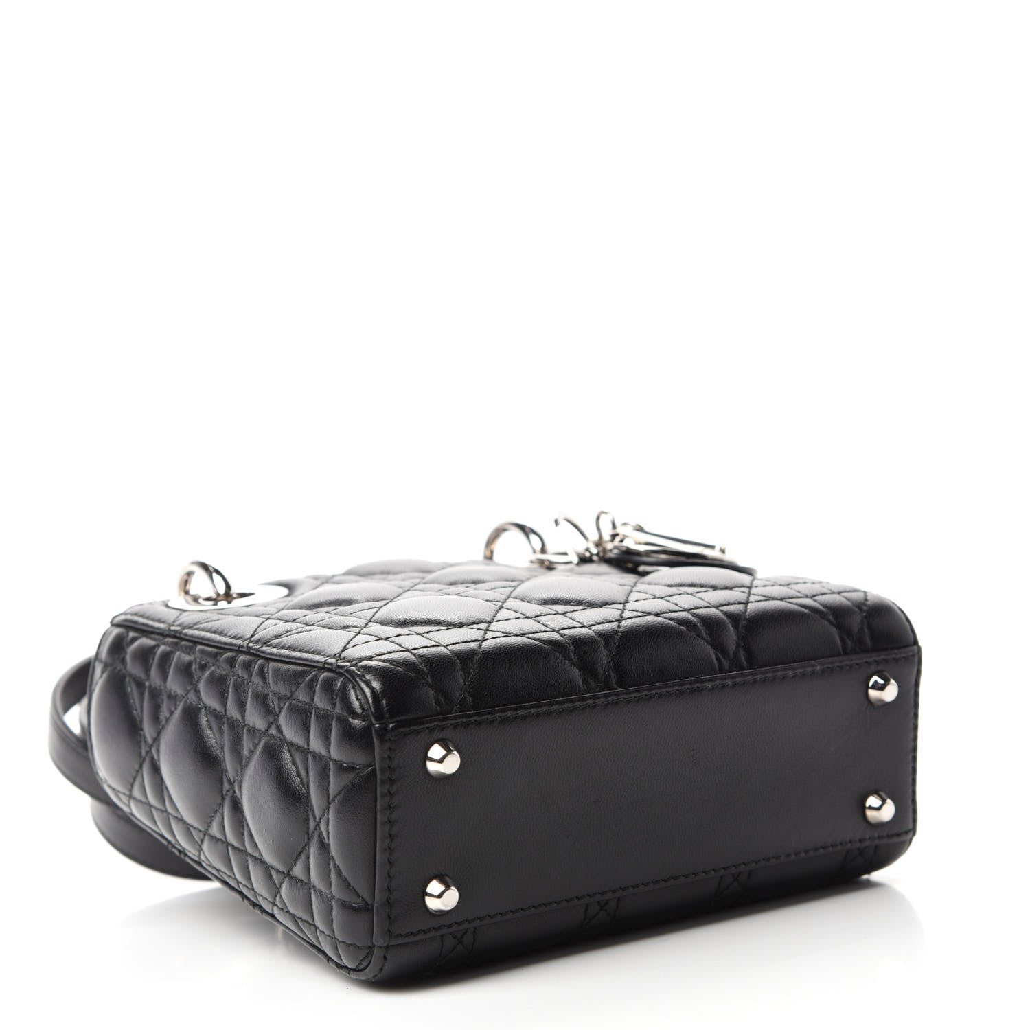 Christian Dior Lambskin Cannage Mini Lady Dior Black 4 of 11