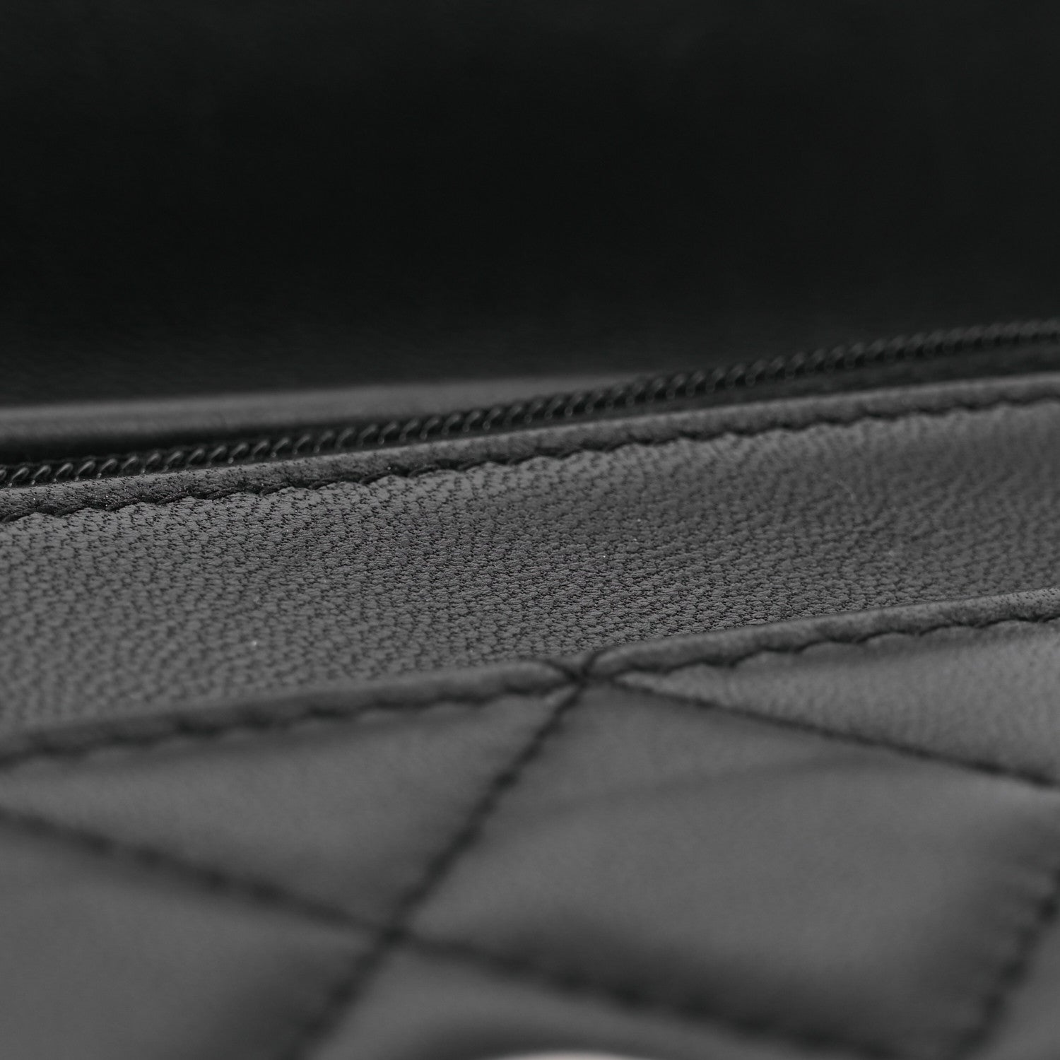 Chanel Lambskin Quilted Crystal CC Wallet On Chain WOC Black 14 of 15