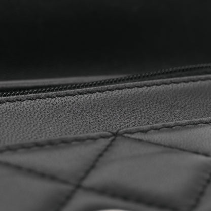 Chanel Lambskin Quilted Crystal CC Wallet On Chain WOC Black 14 of 15