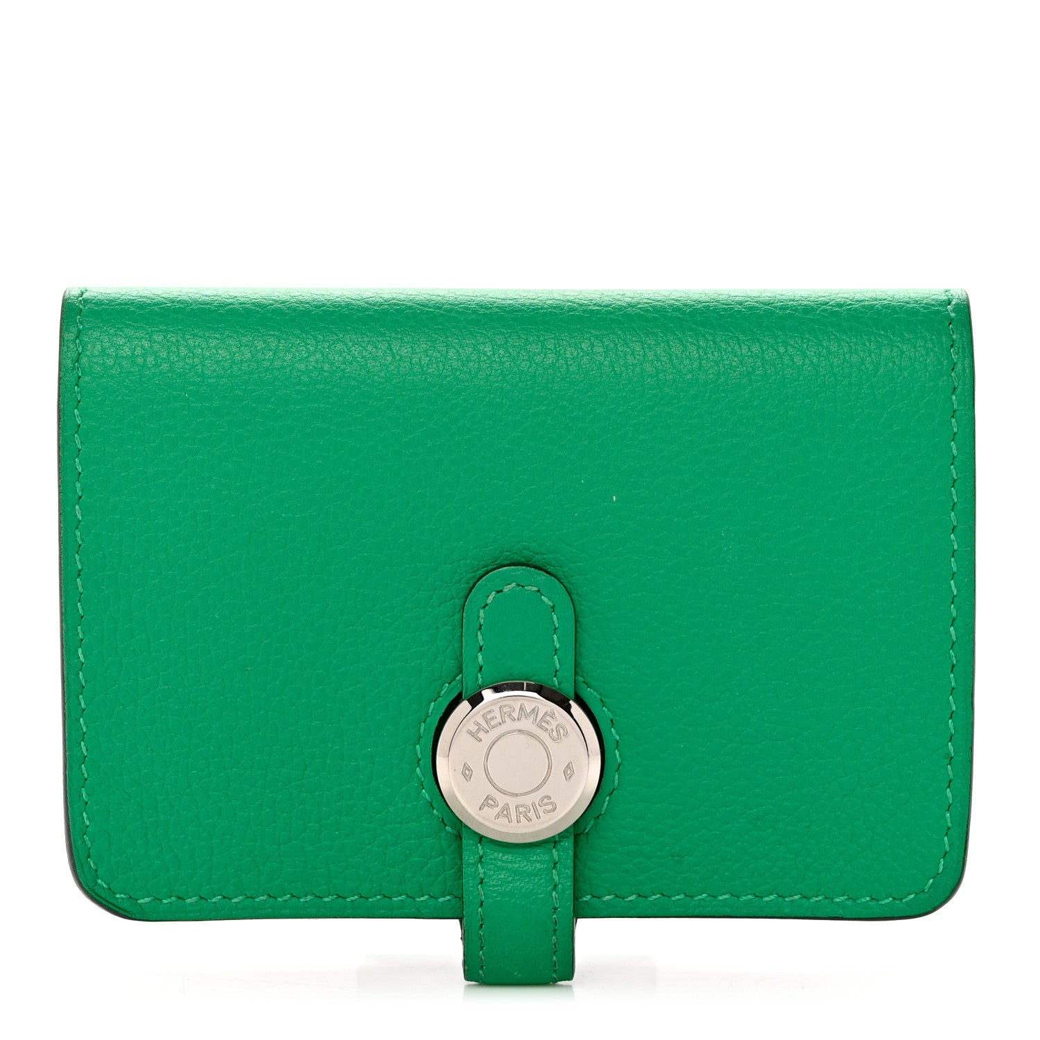Hermes Togo Dogon Card Case Vert Vertigo 1 of 8