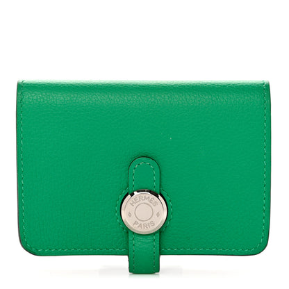 Hermes Togo Dogon Card Case Vert Vertigo 1 of 8