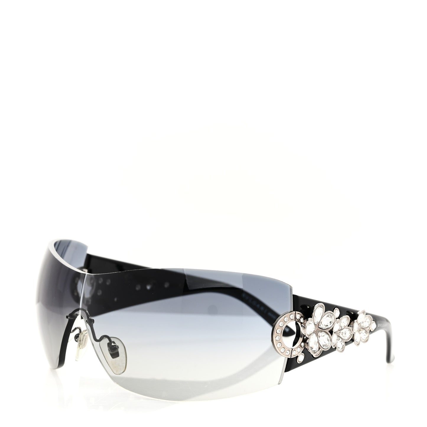 BVLGARI Crystal Flower Sunglasses 652-B Black