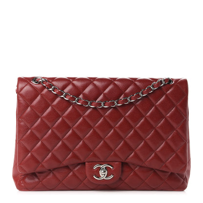 Chanel Caviar Quilted Maxi Double Flap Red 1 of 10