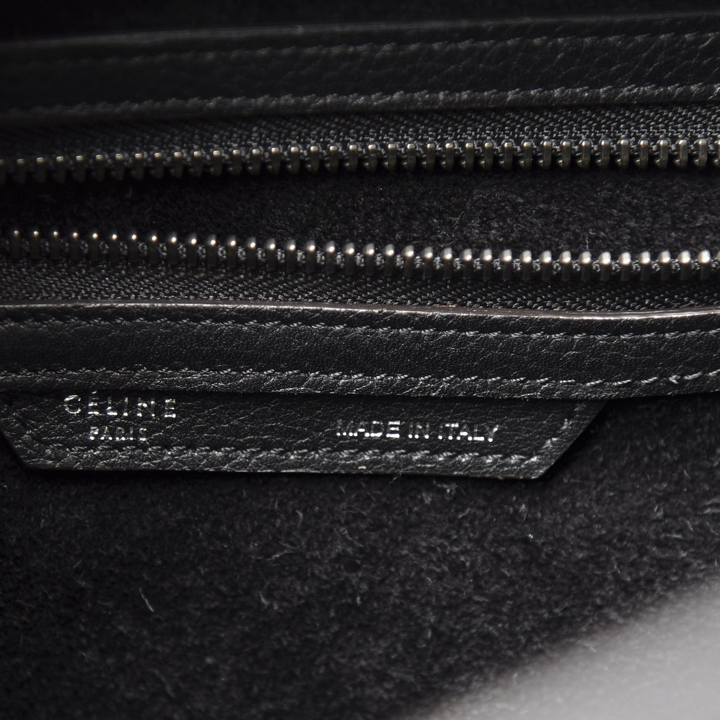 Drummed Calfskin Mini Luggage Black