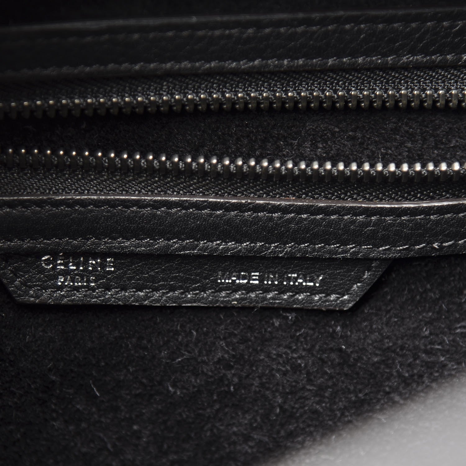 Celine Drummed Calfskin Mini Luggage Black 6 of 9