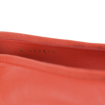 Chanel Lambskin Cap Toe Ballerina Flats 39 Red 9 of 11