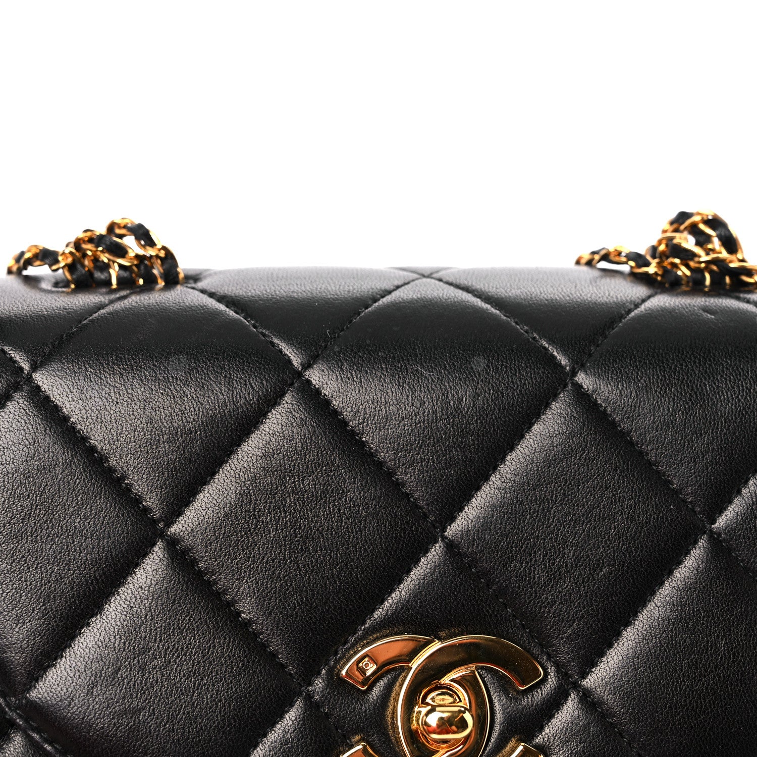 Chanel Lambskin Quilted 5 Chain Small Flap Black 16 of 18