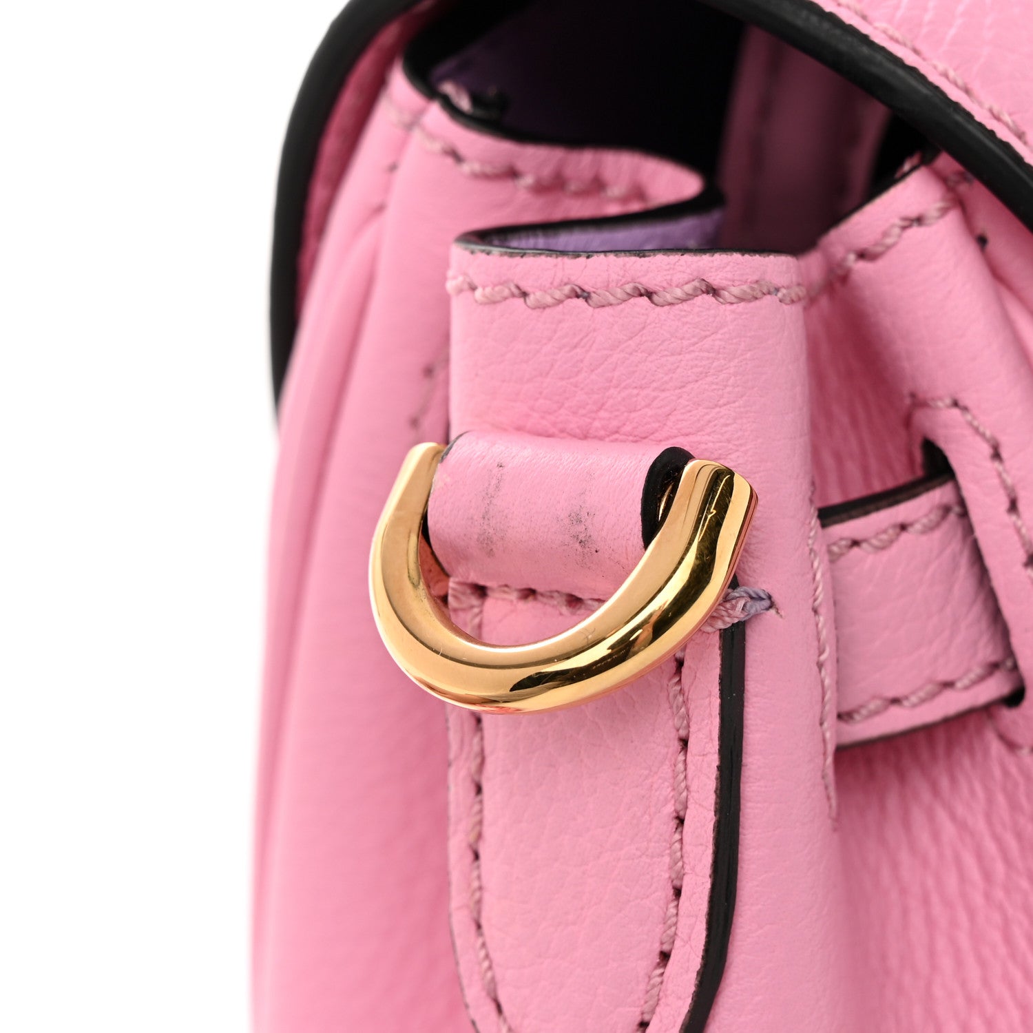 Versace Grained Calfskin Small La Medusa Top Handle Bag Pink 11 of 12