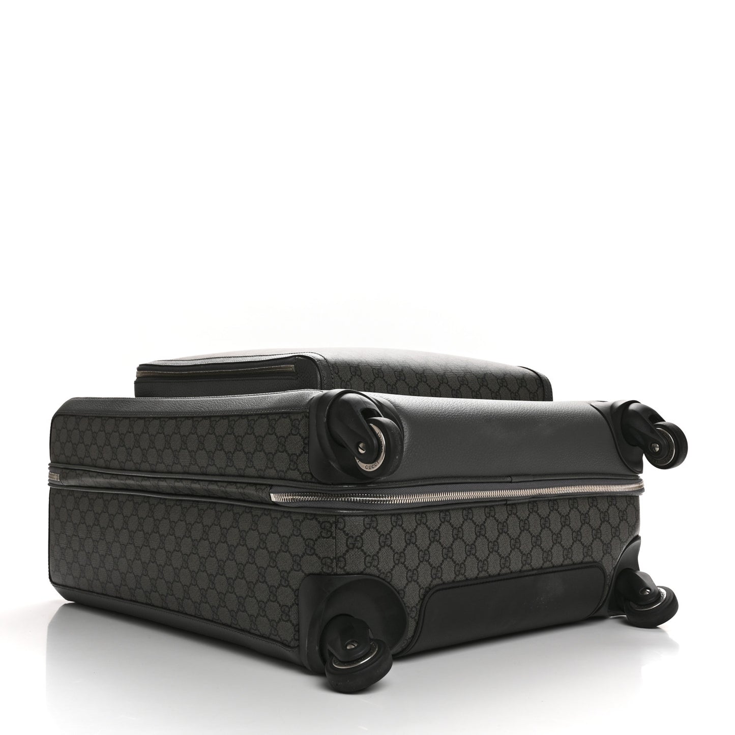 GG Supreme Monogram Medium Savoy Trolley Grey Black Graphite Grey