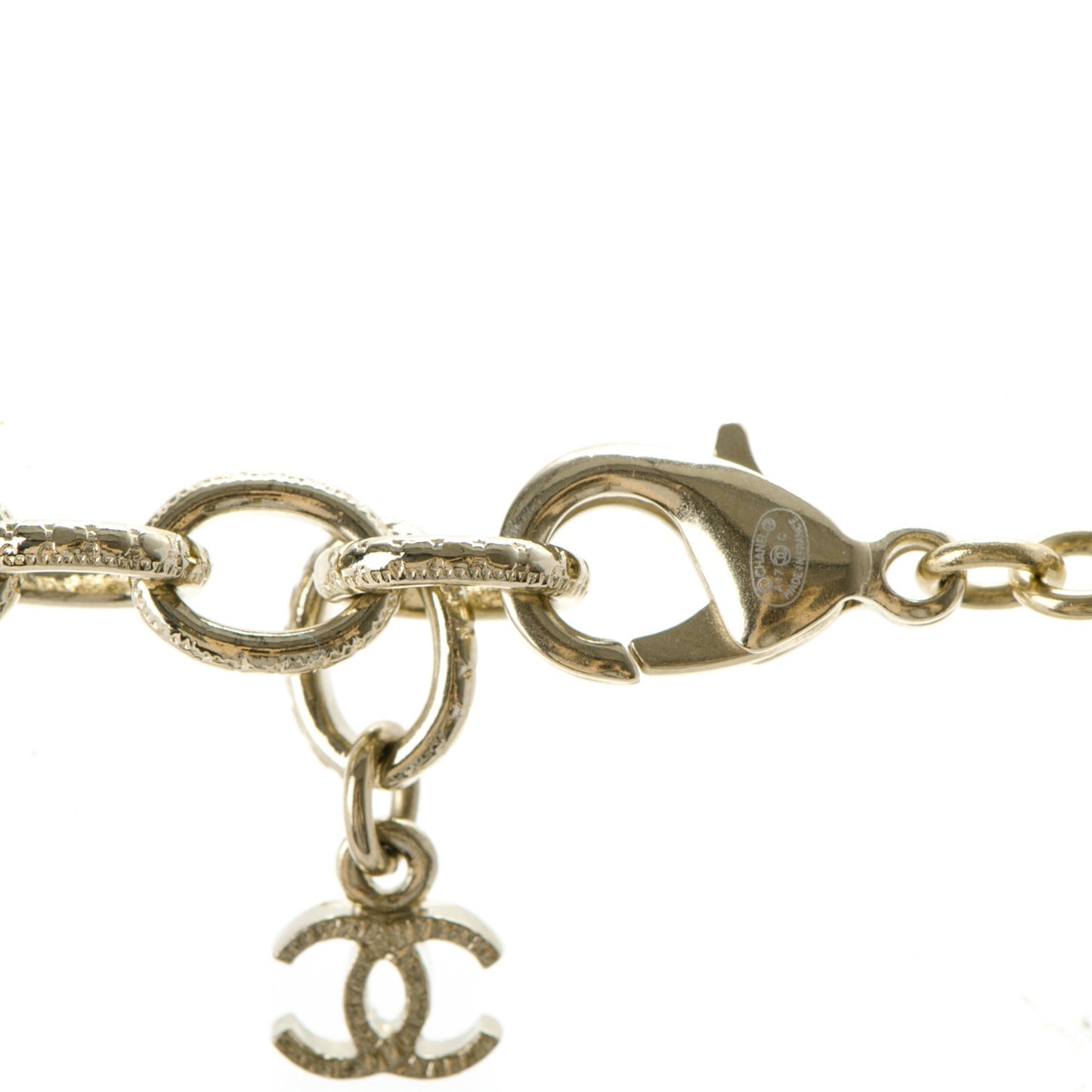 Crystal Chain Link Choker Necklace Gold