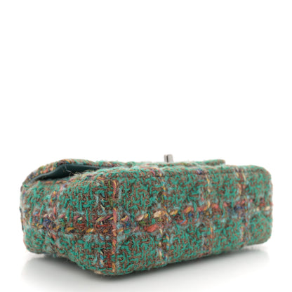 Chanel Tweed Quilted Mini Rectangular Flap Green 4 of 11