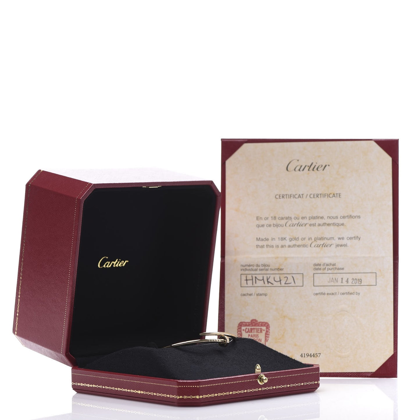 18K Yellow Gold Small Juste Un Clou Bracelet 17