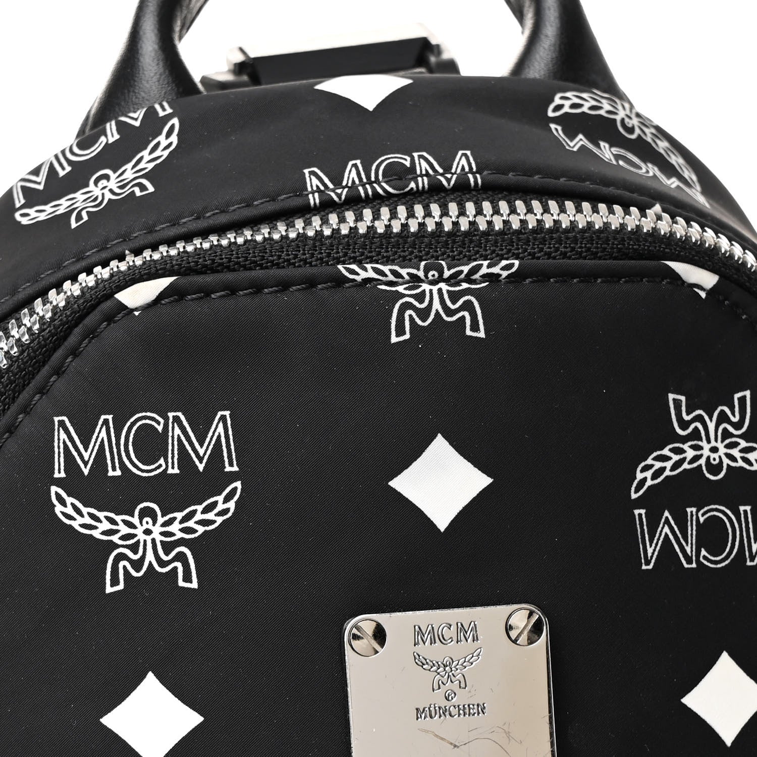 MCM Visetos Trey 4-in-1 Sling Backpack Black Gold 11 of 16