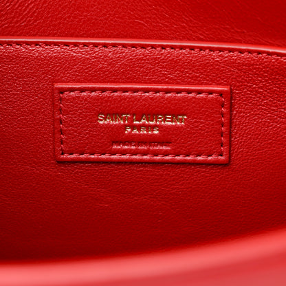Saint Laurent Smooth Calfskin Manhattan Shoulder Bag Rouge Eros 6 of 10