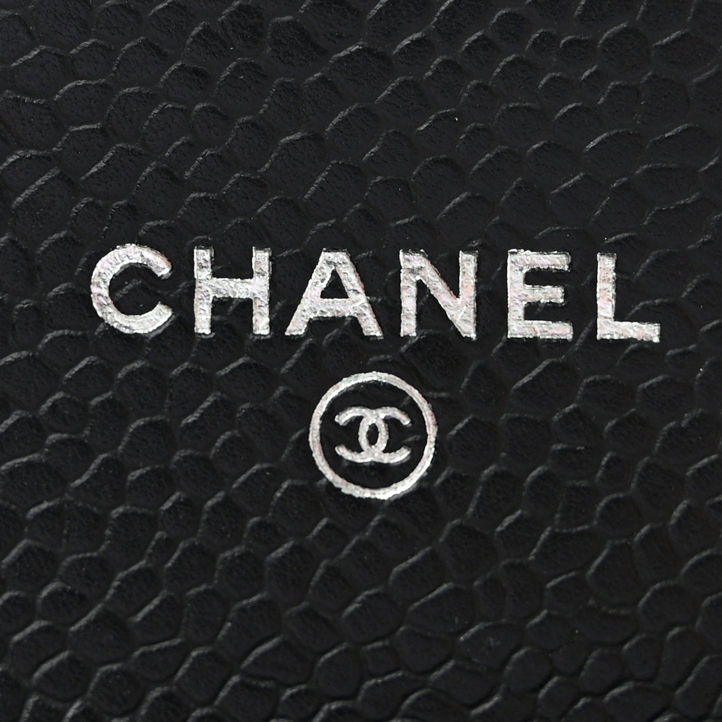 Caviar Quilted Flap Card Holder Wallet Black